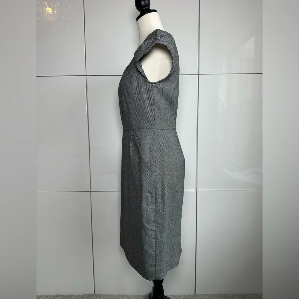 J. Crew Womens 4 Super 120s Wool Cap Sleeve Sheath Dress Career Work